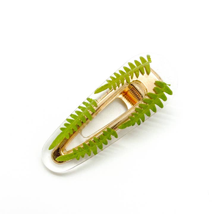 Cast & Clover - Vendita all'ingrosso Fermaglio per capelli - Donna - Fern, fermaglio per capelli a goccia, vera felce selvatica pressata
