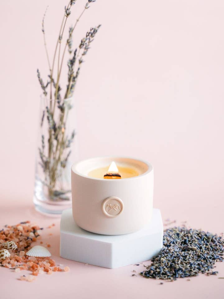 The Siren | Non-Toxic Coconut Soy candle in ceramic jar for wholesale by Pinky Swear & Co.