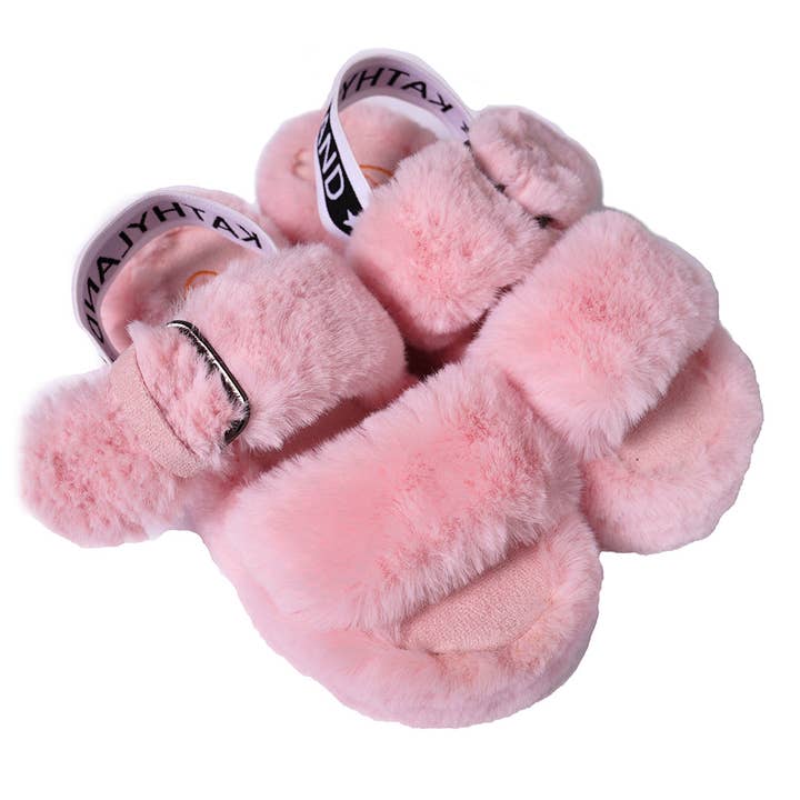 Millffy Damen High-Heel-Pantoffeln Flauschige Pantoffeln Flauschige Sandalen Rutschpantoffeln für Frauen für den Großhandel von Millffy