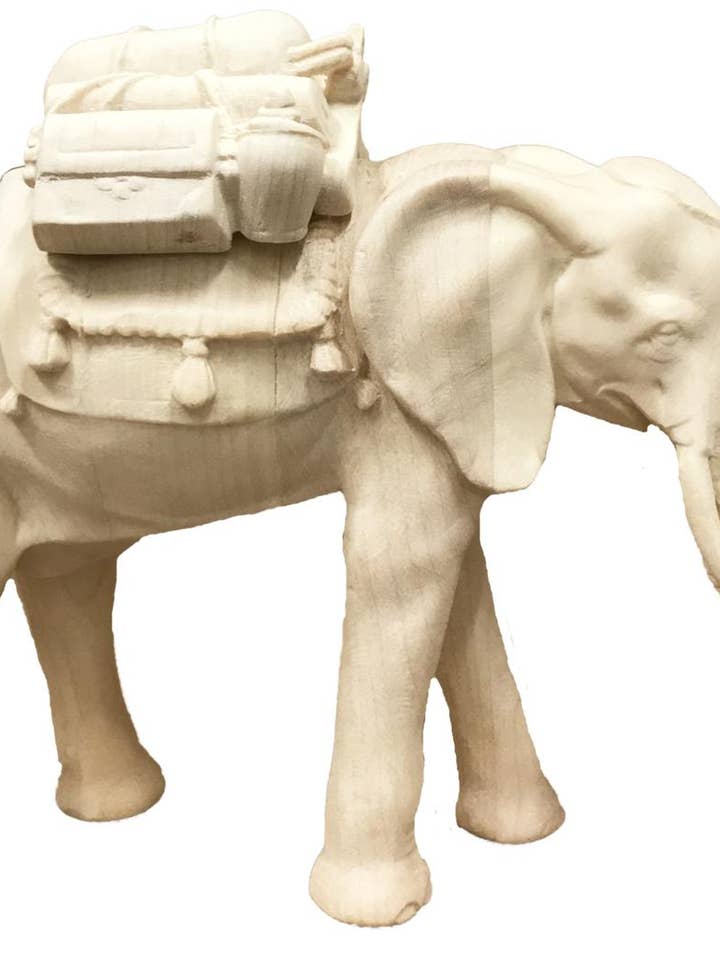 Elephant with Saddle for wood nativity set 6062 for wholesale by Dolfi