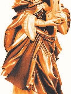 Santa Barbara skulpterad i trä 8399 för wholesale av Dolfi