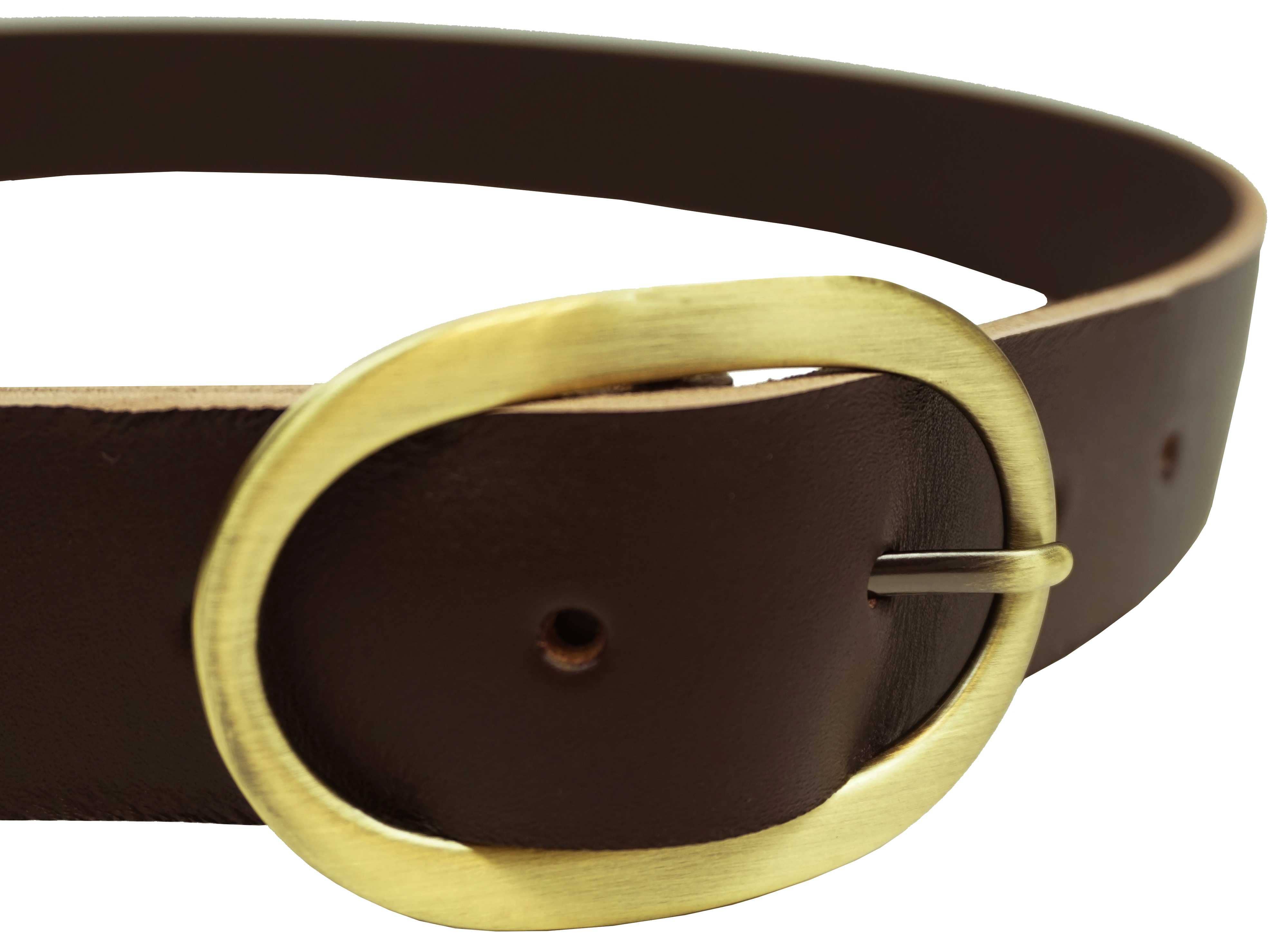 Anais - Wholesale Belt - Women's - Leather belt with gold buckle 25353