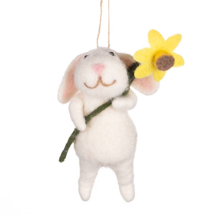 Shoeless Joe Ltd - Wholesale Ornament - Rabbit and Daffodil0