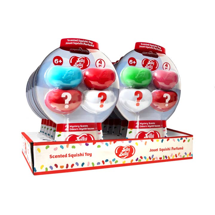 Incredible Group - Vente Jouet mou – enfant et bébé - Jelly Belly Little Bean Lot de 4 jouets Squishi parfumés