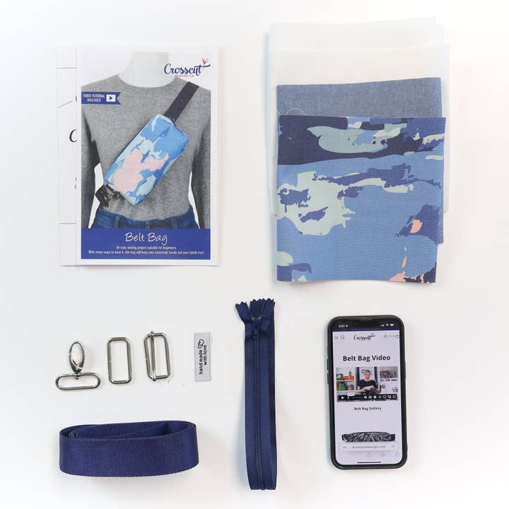 Crosscut Sewing Co. - Wholesale Belt Bag - Women's - Belt Bag Sewing Kit - Supplies, Printed Pattern and Video Tutorial98
