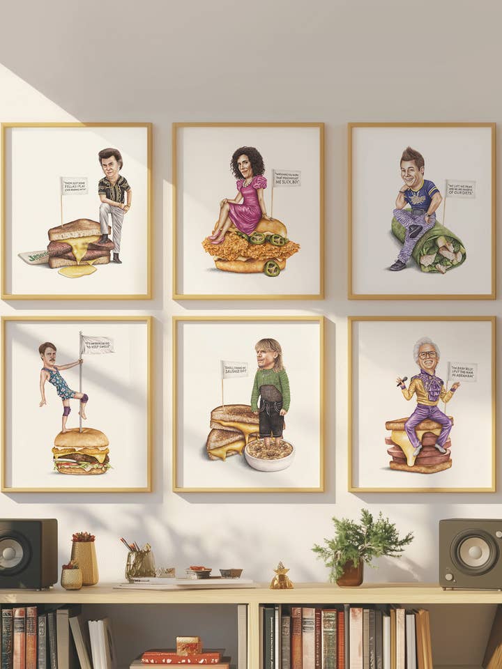 De Rechtvaardige Edelstenen - Set van 6 Afdrukken voor wholesale door Celebs on Sandwiches