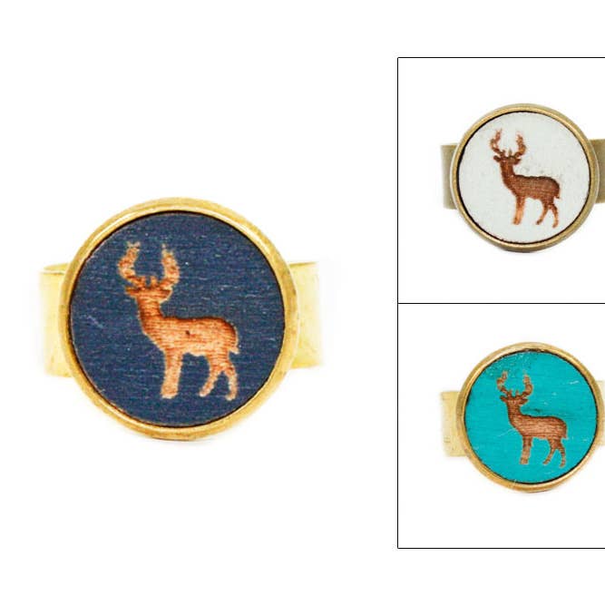 Kleiner Cameo-Ring - Buck für den Großhandel von Once Again Sam