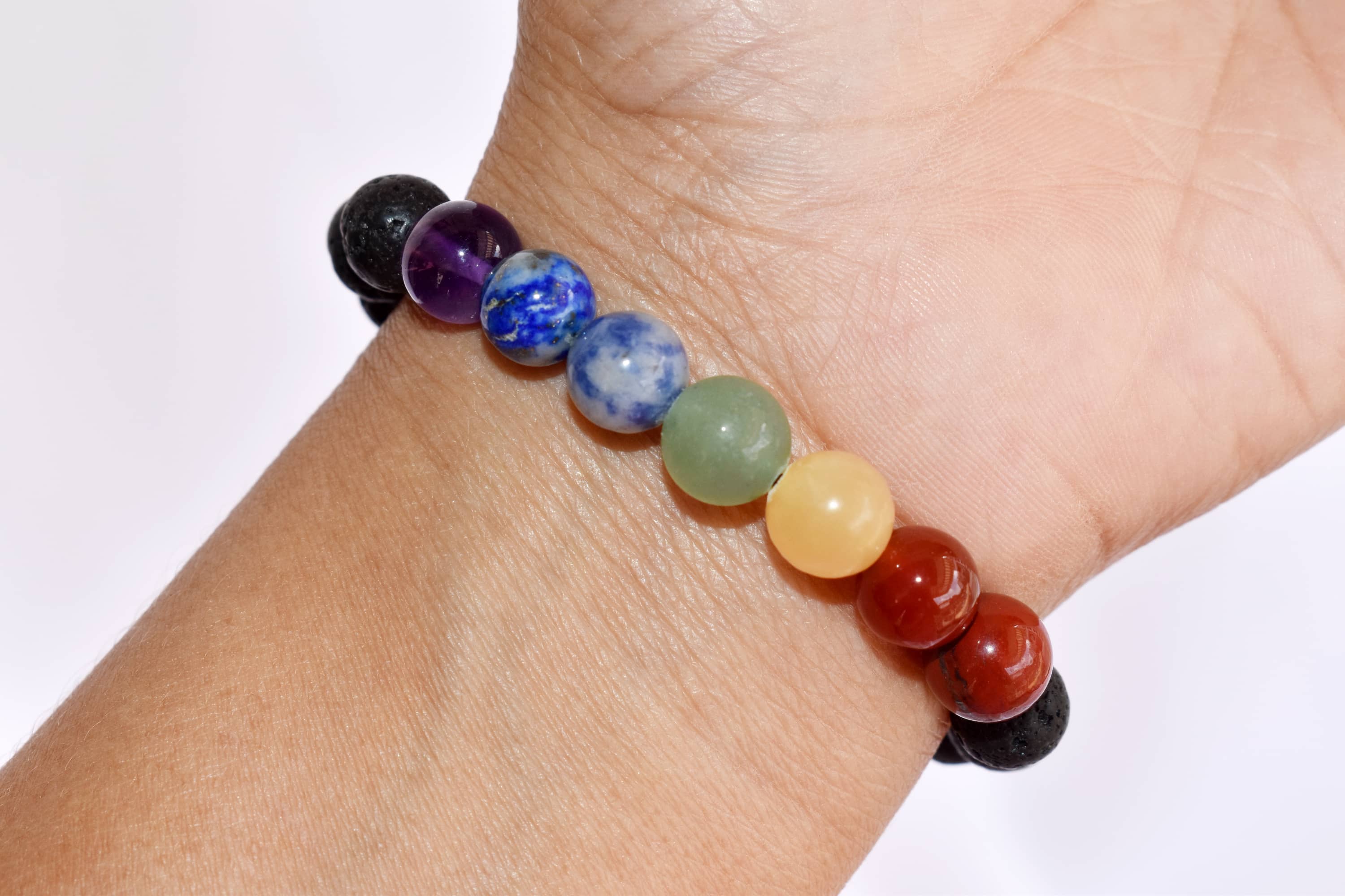 Soothing Crystals - Vente Bracelets d'aromathérapie - Diffuseur de lave | Lave avec 7 chakras | Bracelets d'aromathérapie8