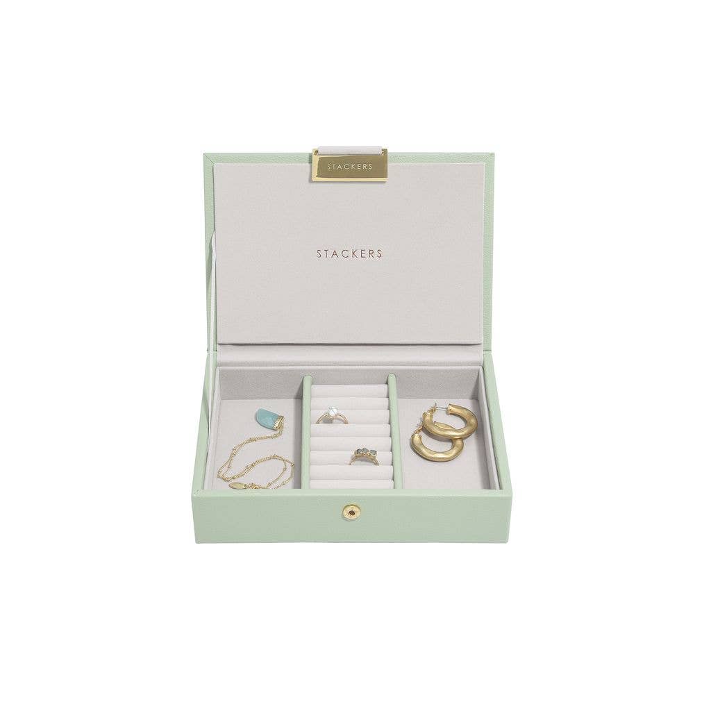 Stackers – wholesale Jewellery box/organiser – Sage Green Mini Jewellery Box 2