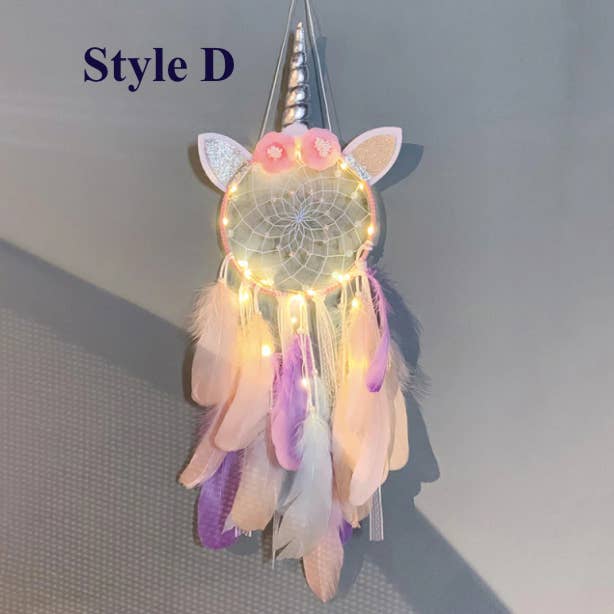 Crystolver - Wholesale Dream Catcher - Cute Unicorn Dreamcatcher Wall Art