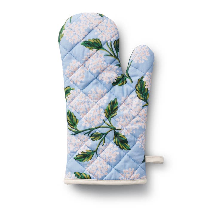 Hydrangea Oven Mitt for wholesale by Rifle Paper Co.