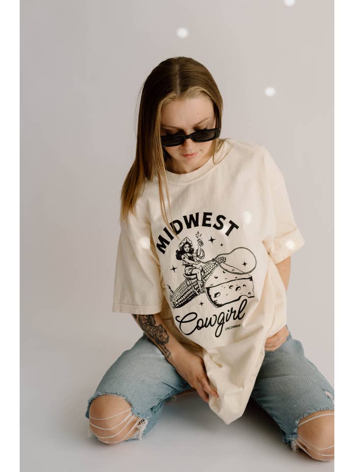 Uncommon Wild - Wholesale Screen Printed T-Shirt - Women's - Midwest Cowgirl Retro Western Comfort Colors Graphic Tee7