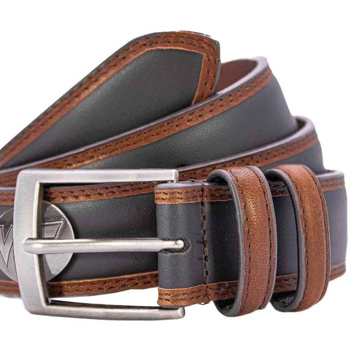 Zep-Pro - Wholesale Belt - Men's - Virginia Tech Hokies Men's Collegiate Two Tone Leather Belt.4