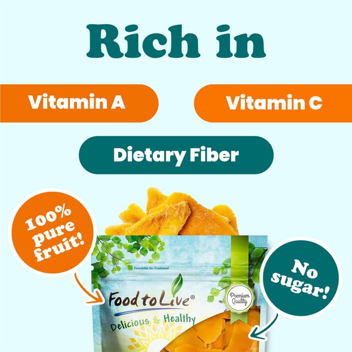 Food To Live - Wholesale Dried/Dehydrated Fruit - Dried Mango Cheeks – Premium Quality, Unsweetened, Kosher4