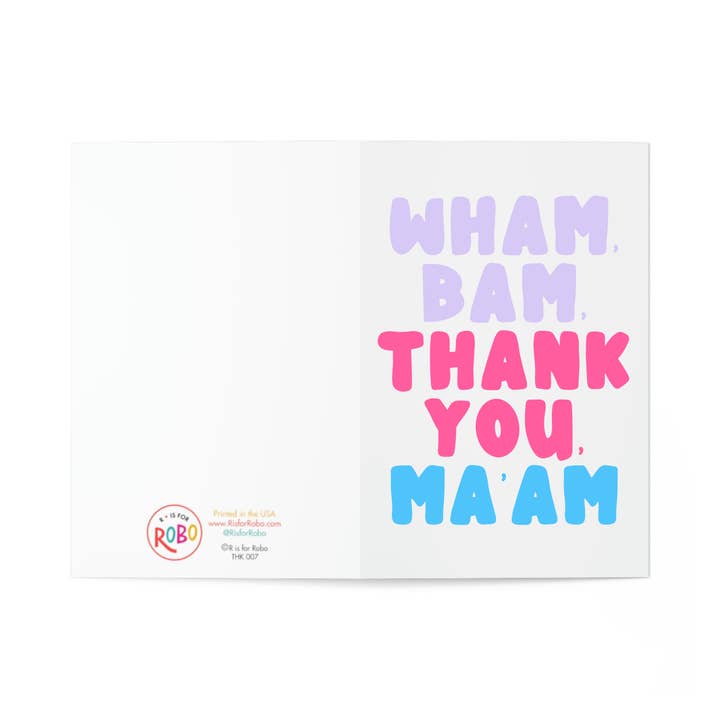 R is for Robo - Wholesale Thank You Card - Funny Thank You Cards Thank You Gifts Hostess Gifts for Her2