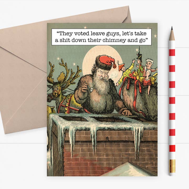 VOTE LEAVE - CHRISTMAS CARD for wholesale by Pack a Punch Designs