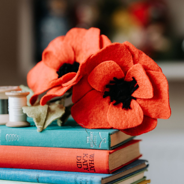 The Crafty Kit Company – wholesale DIY-pysselkit – Filt vallmo blomma hantverk kit3