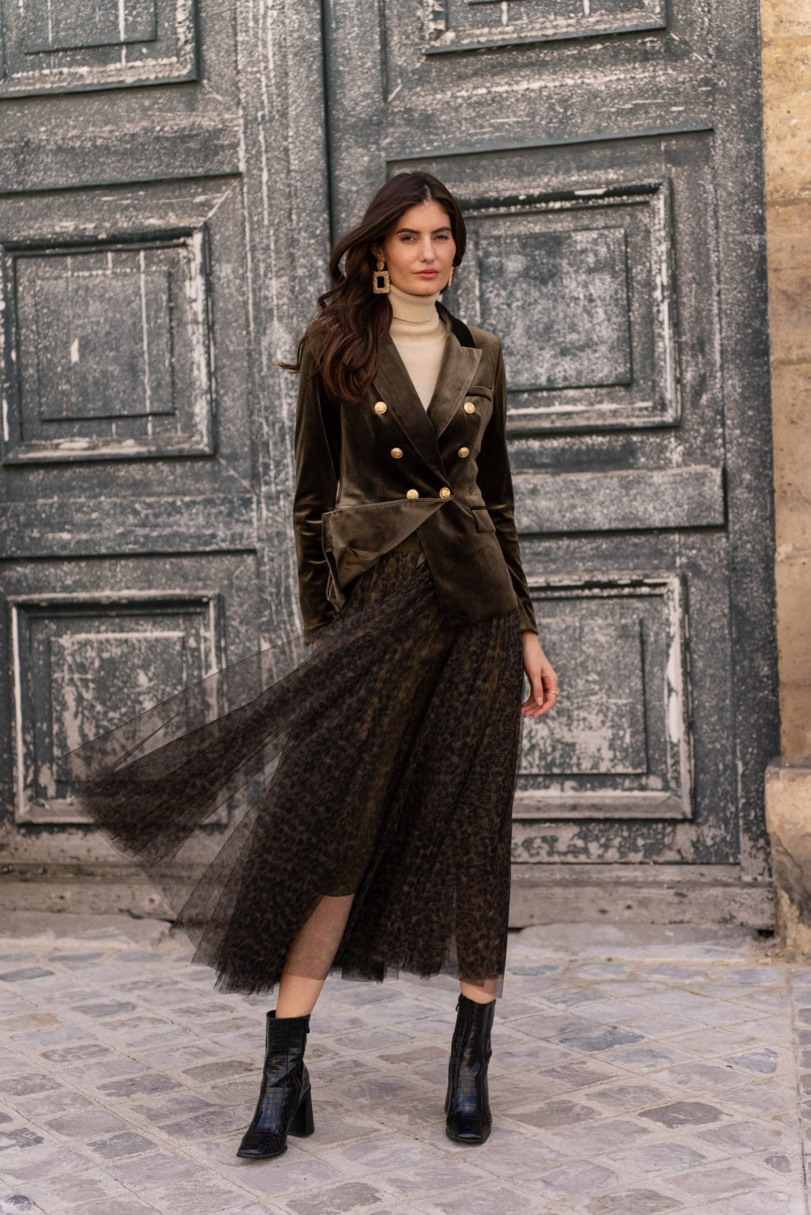 CHOKLATE PARIS (US No duties) - Wholesale Skirt - Women's - Aria tulle skirt in large leopard print - CK08077-513