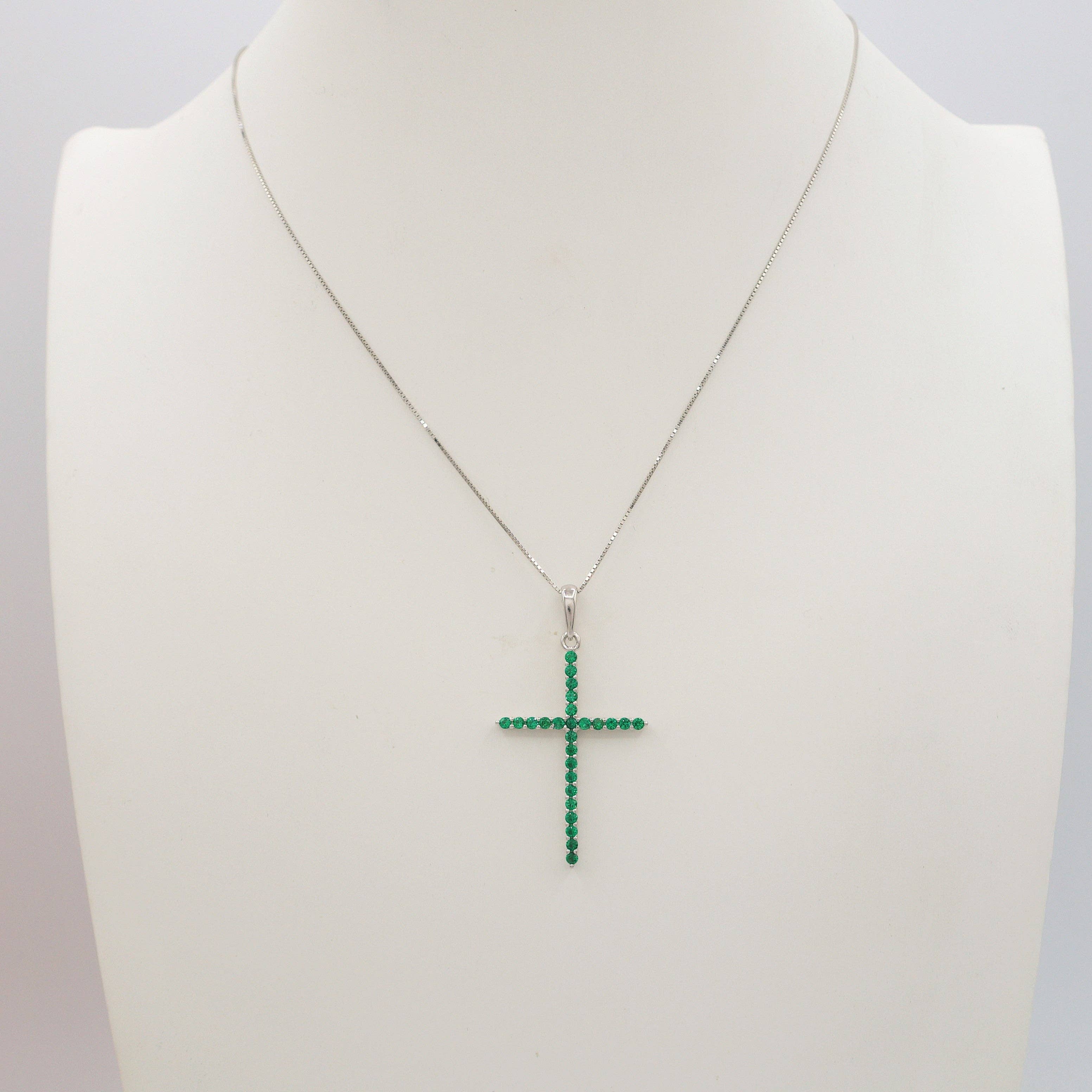 Daemon srls - Wholesale Pendant/Charm Necklace - CROSS  ~ ARGENTO 925 ~ Collana con pendente croce in cubic zirconia0