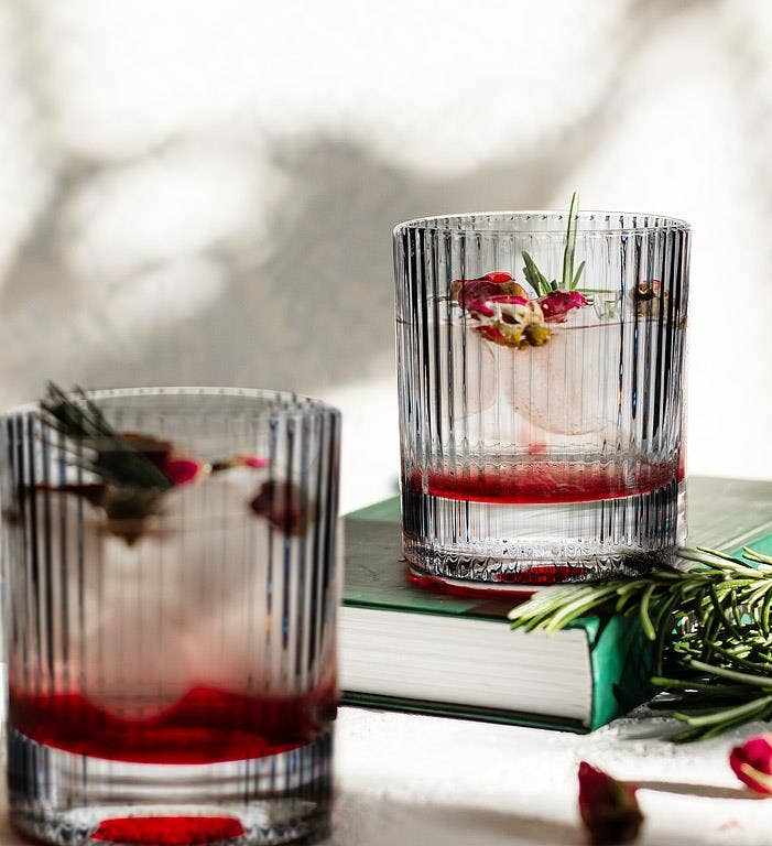 Abbott - Wholesale Cocktail/Liquor Glass - Vertical Optic Tumbler-Clear-3.5"H(10oz)2