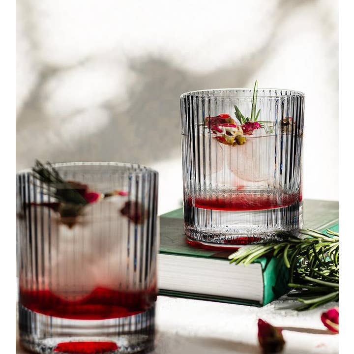 Abbott - Wholesale Cocktail/Liquor Glass - Vertical Optic Tumbler-Clear-3.5"H(10oz)2