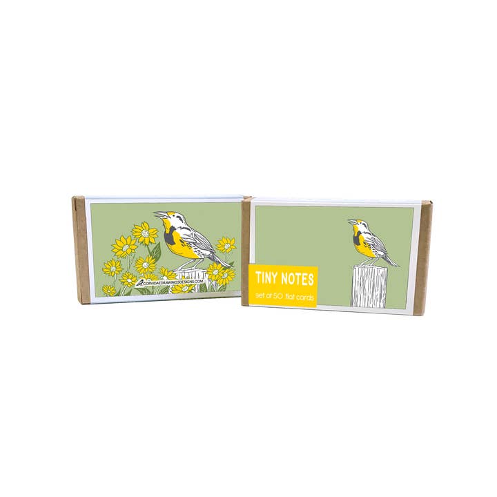 Corvidae drawings & designs - Wholesale Stationery/Notecard Set - Meadowlark Wildflowers Tiny Notes
