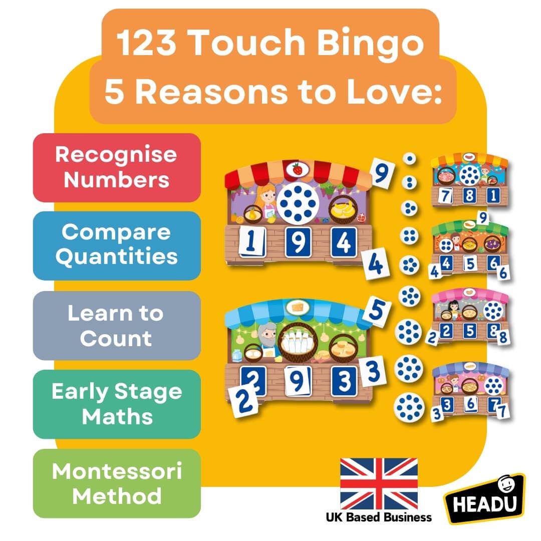 Baby Republic – wholesale Brain game – Child – 123 Montessori Touch Bingo1