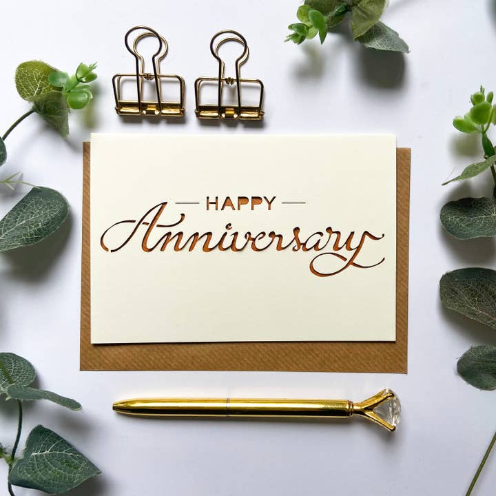 Tarjeta de aniversario feliz, tarjeta de aniversario de boda para venta al por mayor de Chow's Stories