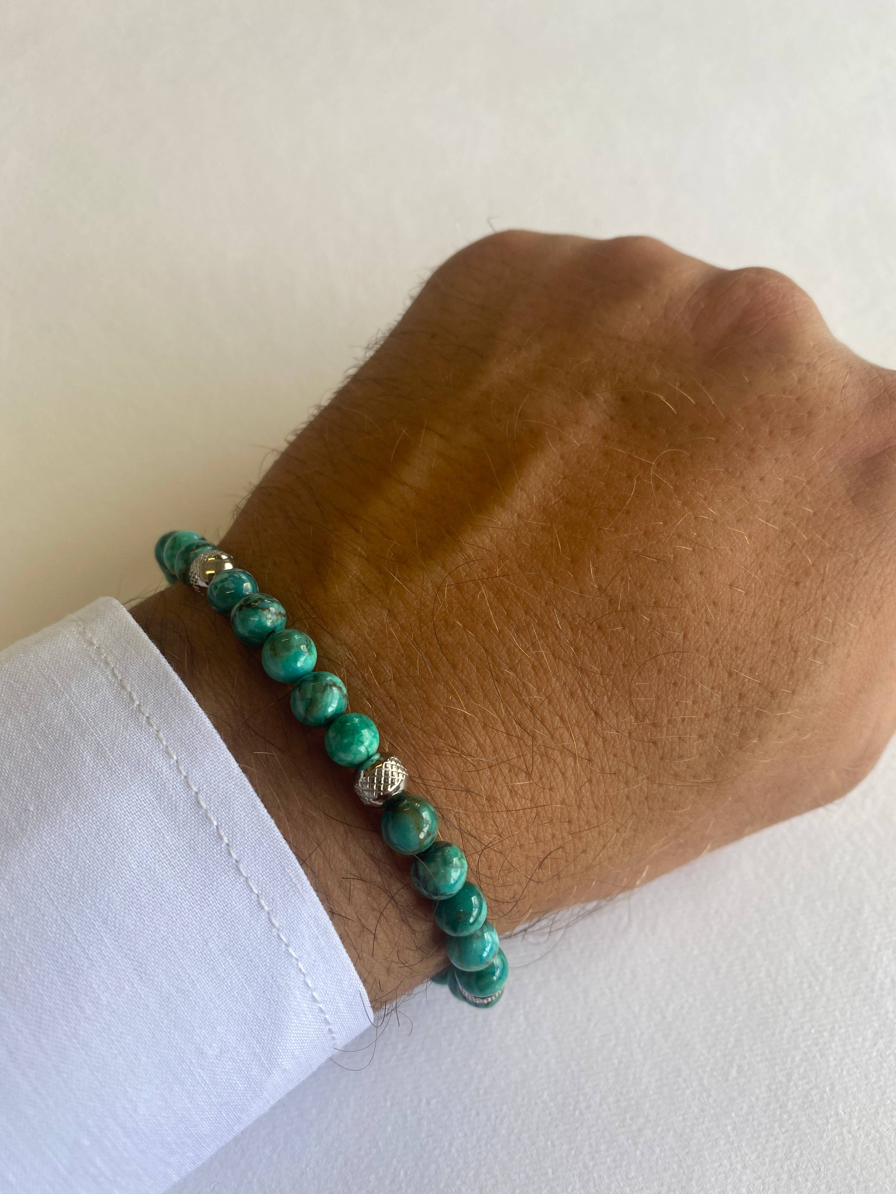 10:10 Gioielli - Omnicut srl - Vendita all'ingrosso Bracciale con perline - 10:10 Bracciale con pietre turchese da 6 mm1