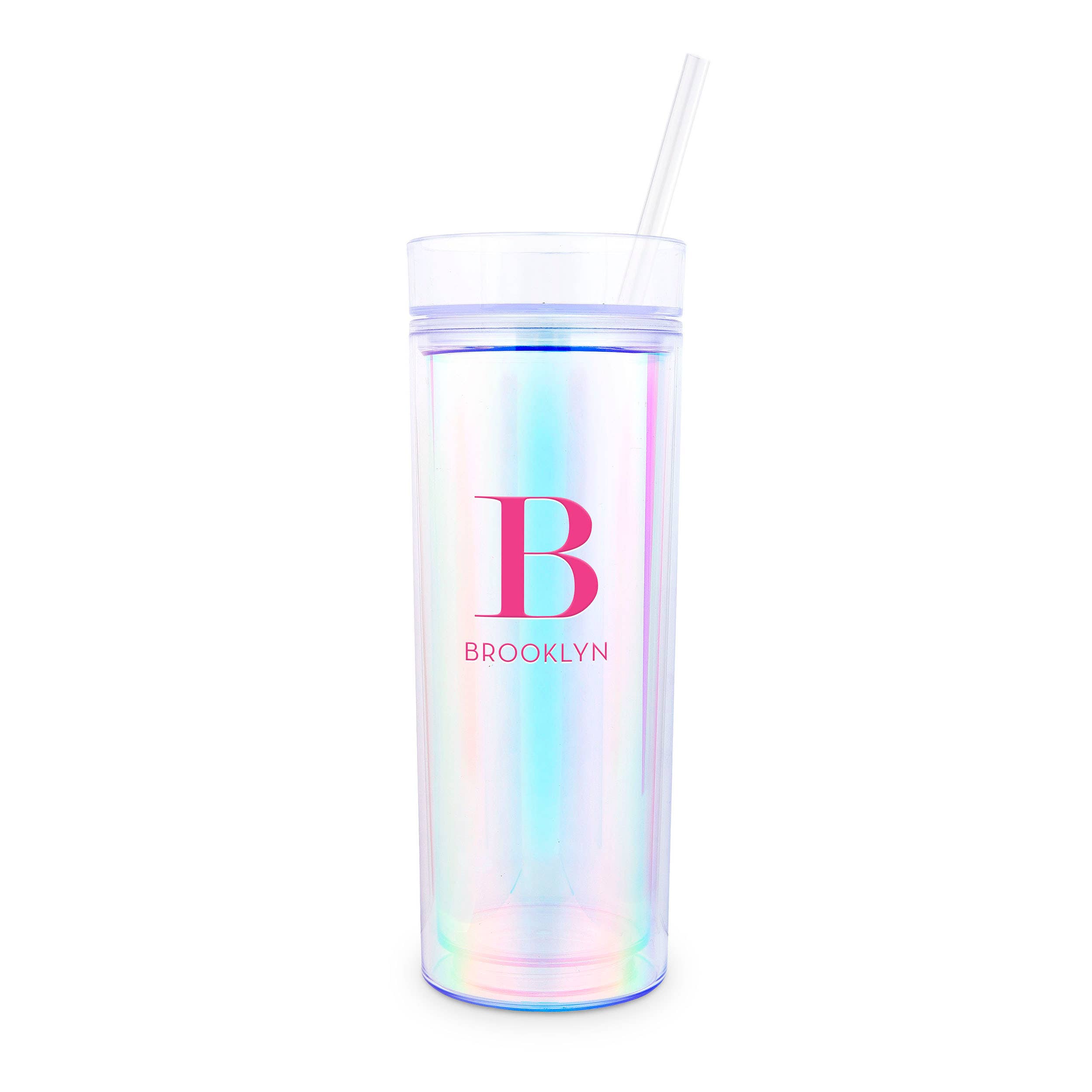 Weddingstar Inc. – wholesale Insulated mug/tumbler – 17 oz. Insulated Plastic Drink Tumbler-Modern Serif Monogram6