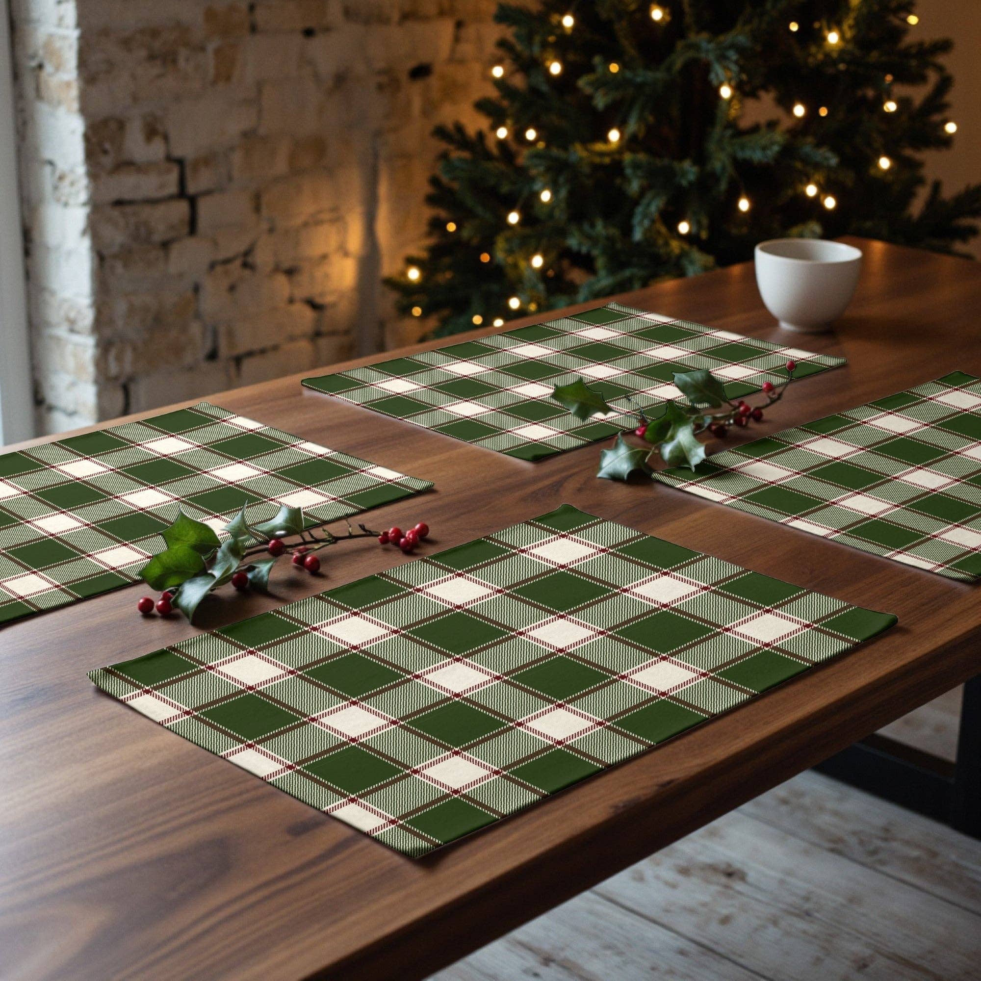 SG HOGAR - Wholesale Tablecloth - Stain-resistant individual placemat pack of 2 Christmas Wish 112