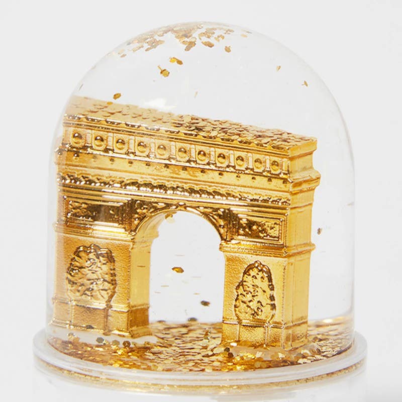 Les Parisettes - Wholesale Sneeuwbol - Kinderen en baby - Mini sneeuwbol Gouden Arc de Triomphe1