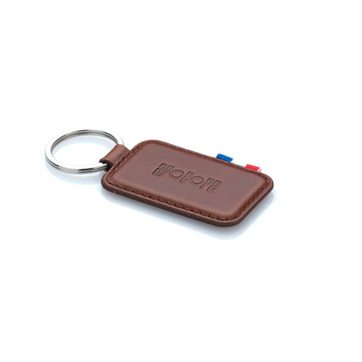 apocope.paris - Wholesale Keychain - Unisex - LUDO - Patinated leather keychain - Chocolate