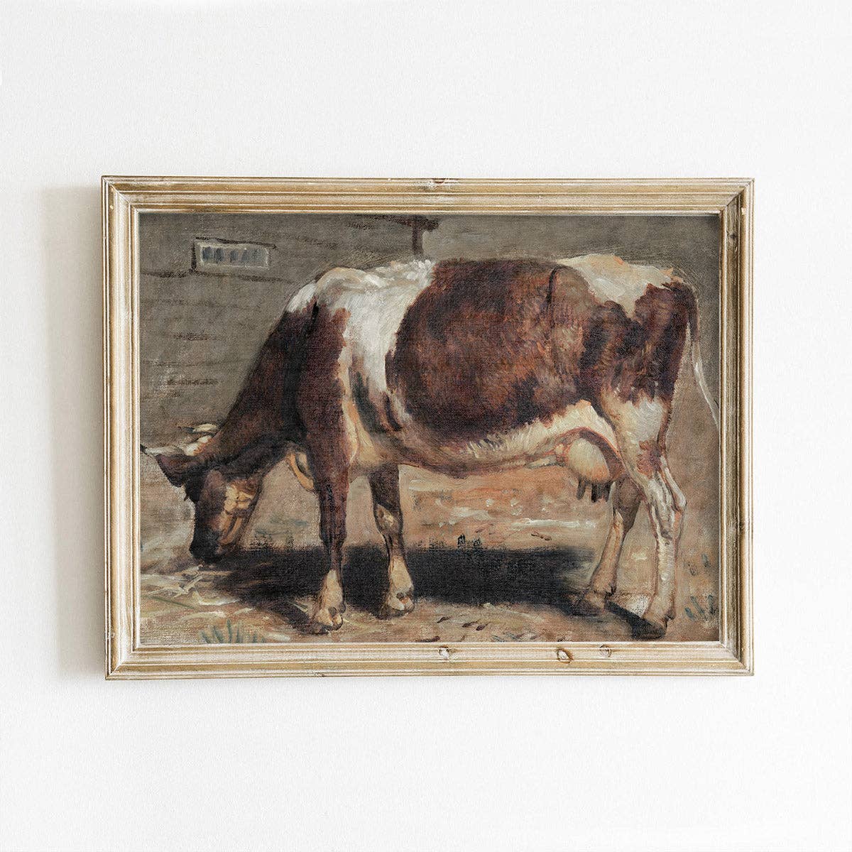 Paper House Print Shop - Vente Affiche d'art - Impression d'art vintage « Grazing Cow »0