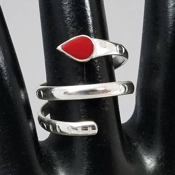 Costello International - Wholesale Cocktail/Statement Ring - Inlaid Adjustable Snake Rings 8