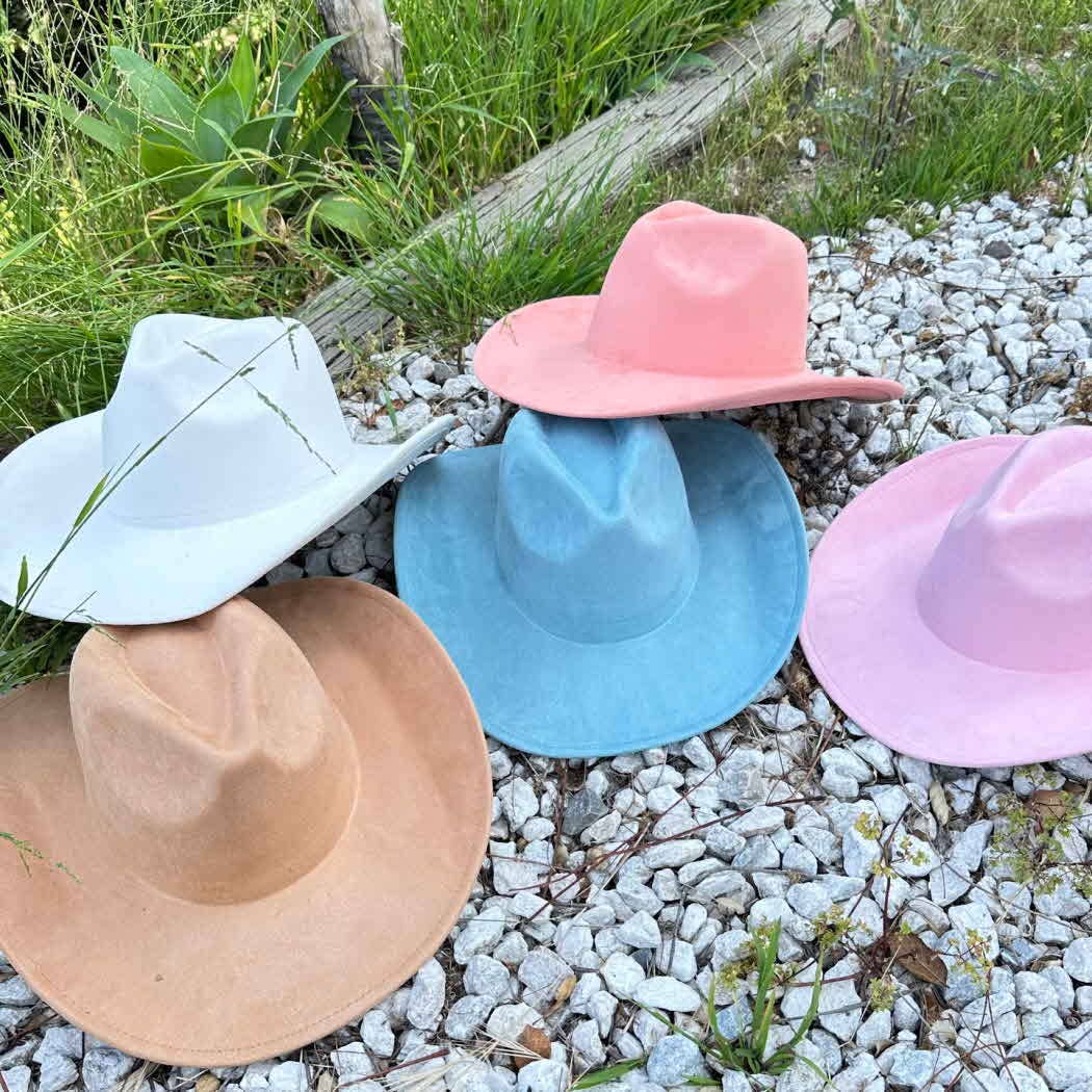 One and Only Accessories - Wholesale Cowboy Hat - Women's - Best sller Fashion Vegan suede cattleman cowboy hat 33