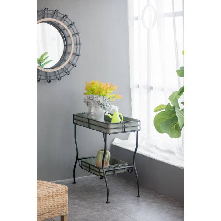 A&B Home Group Inc. - Wholesale Decorative Tray - Maggie Galvanized Tray Table11