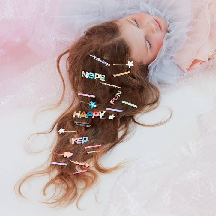 Meri Meri - Wholesale Hair Clip - Kids - Glitter Rainbow Hair Clips