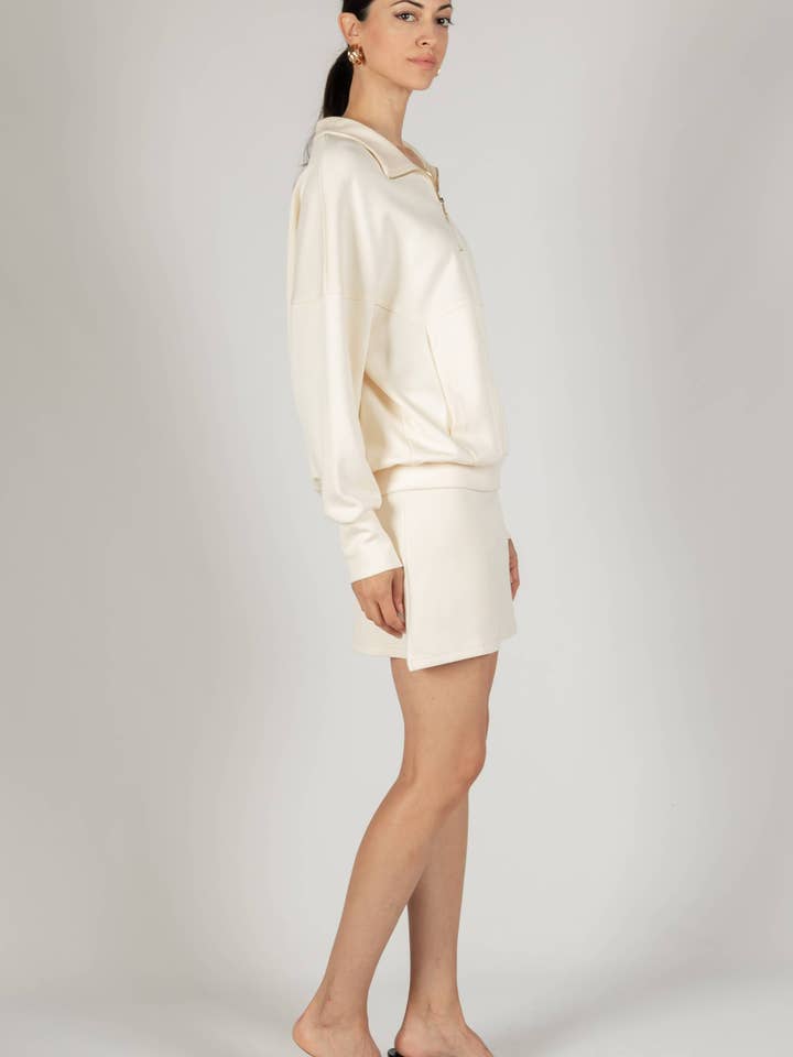 P. CILL - Venta al por mayor Sudadera - Mujer - Jersey con cremallera de modal en forma de mantequilla P. CILL13