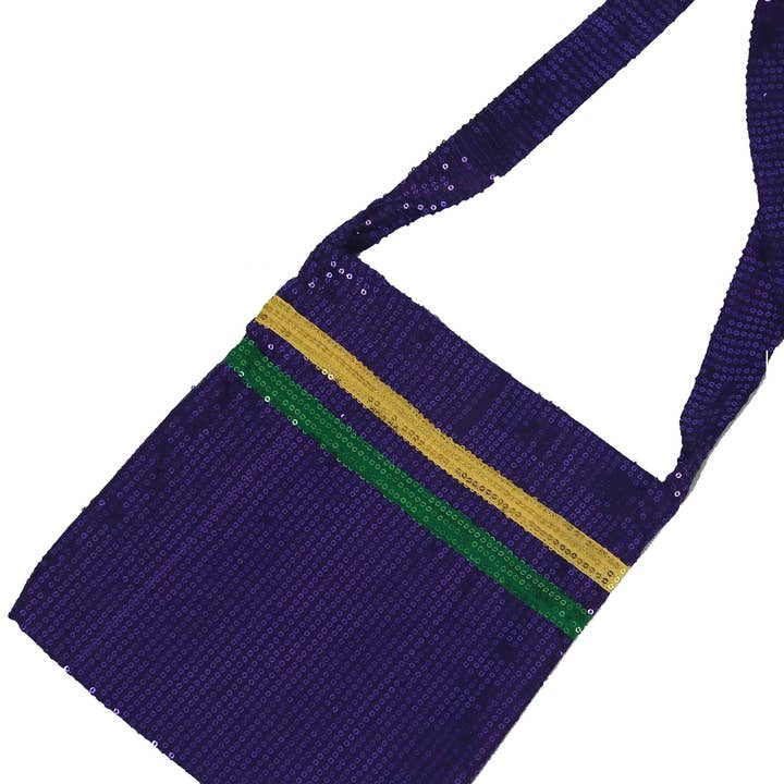 Faux Sequined Mardi Gras Bag for wholesale by KAPLIN INC dba mardigrasbazaar