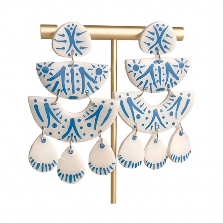 Greece Blue Earrings | Summer, Resort, Jewelry, Handmade for wholesale by Sweet Tree