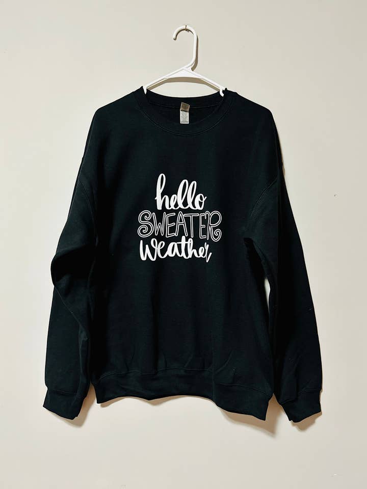 Hello Sweater Weather con cuello redondo para venta al por mayor de Home Scape Plus
