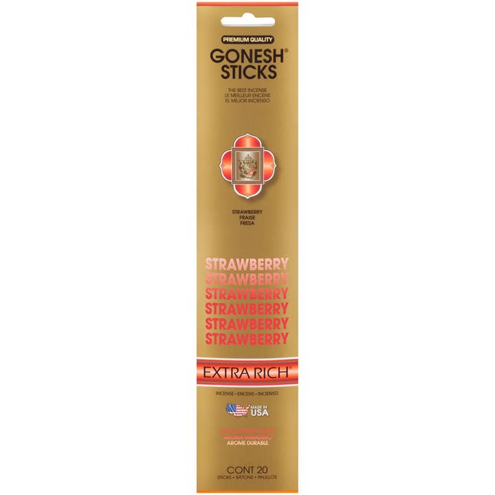 Incense Sticks: Gonesh Extra Rich Strawberry for wholesale by Gonesh