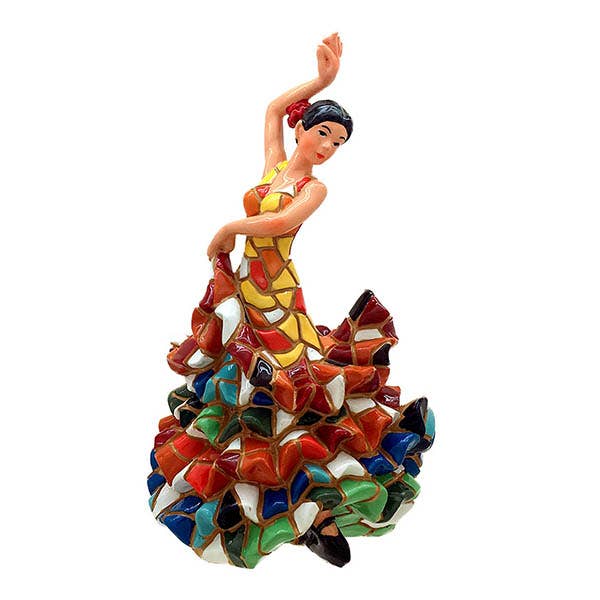 JUMI - Vente Figurine décorative - Figurine danseuse flamenco en mosaïque 18 cm0
