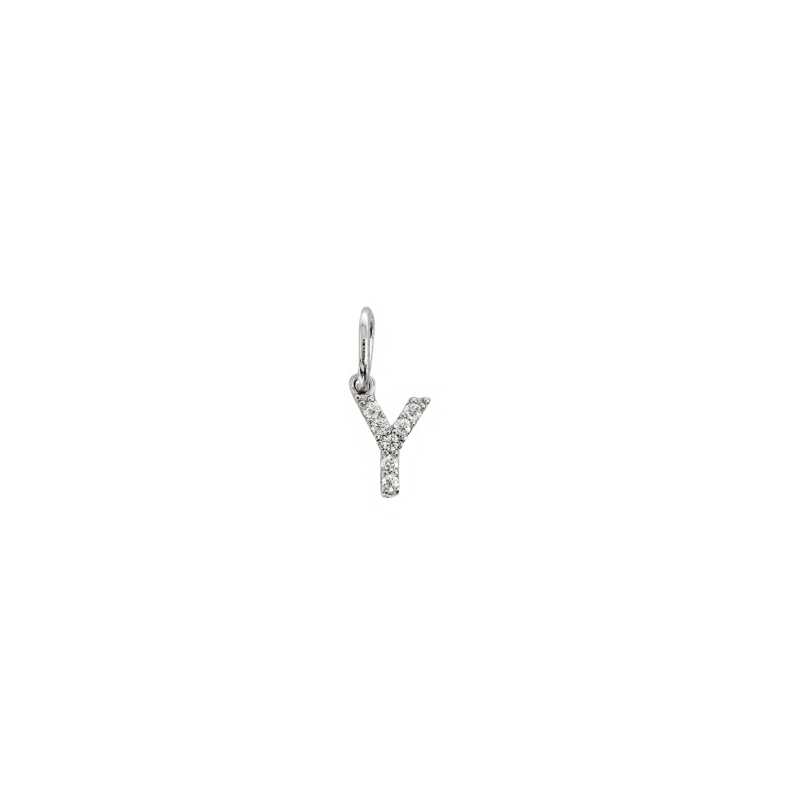 El&Elle - Wholesale Pendant/Charm Necklace - Letter Moissanite Pendant Necklace26