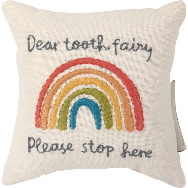 Primitives by Kathy - Wholesale Toothfairy Pillow - Kids - Rainbow Tooth Fairy Pillow