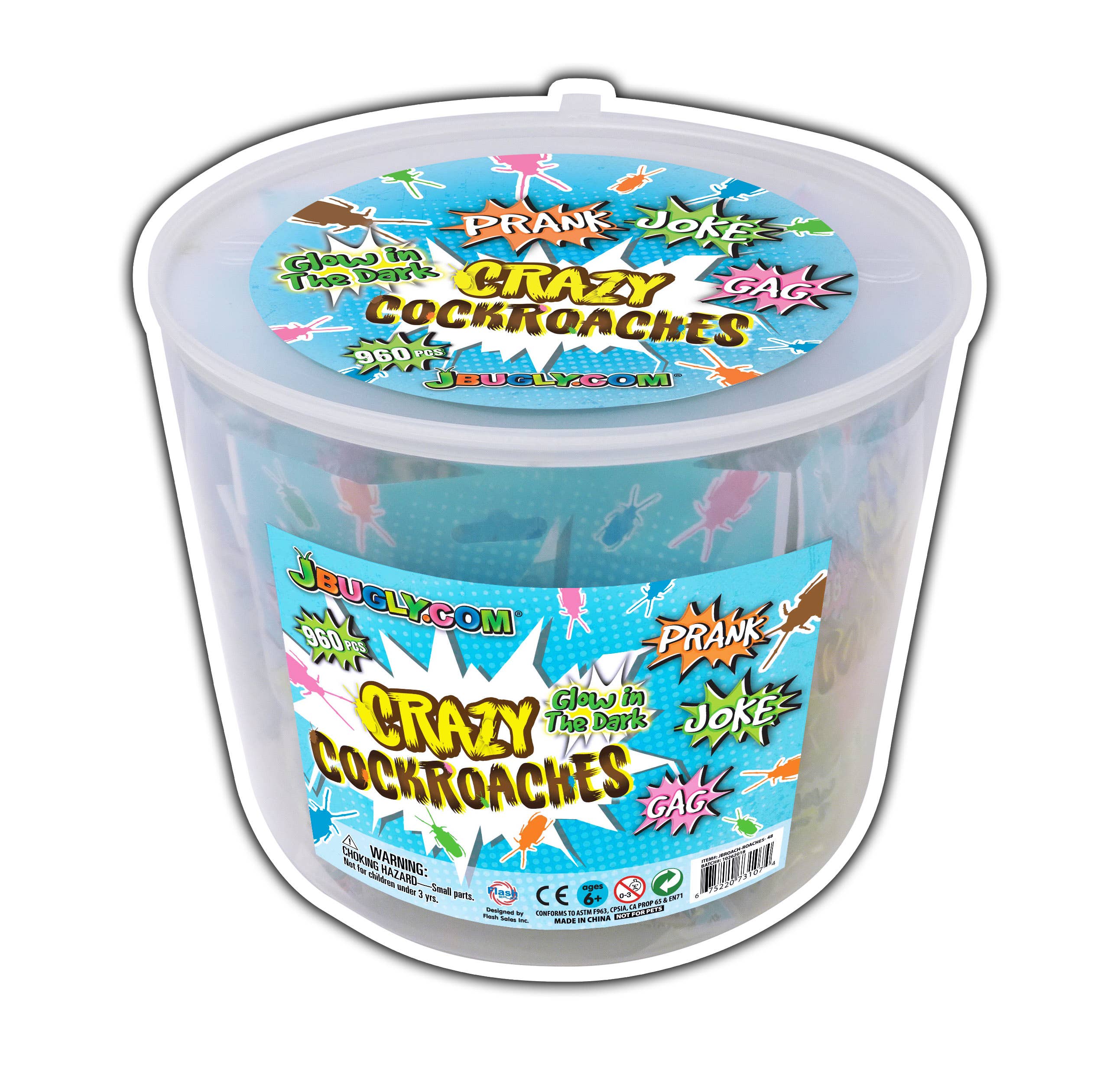 Flash Sales - Wholesale Gag Gift/Novelty Gift - Jbugly Crazy Cockroaches Glow in the Dark2
