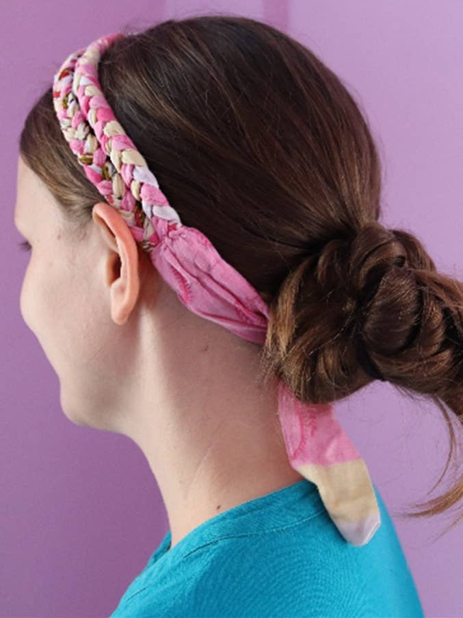 Sari Braided Headband for wholesale by ReMade India