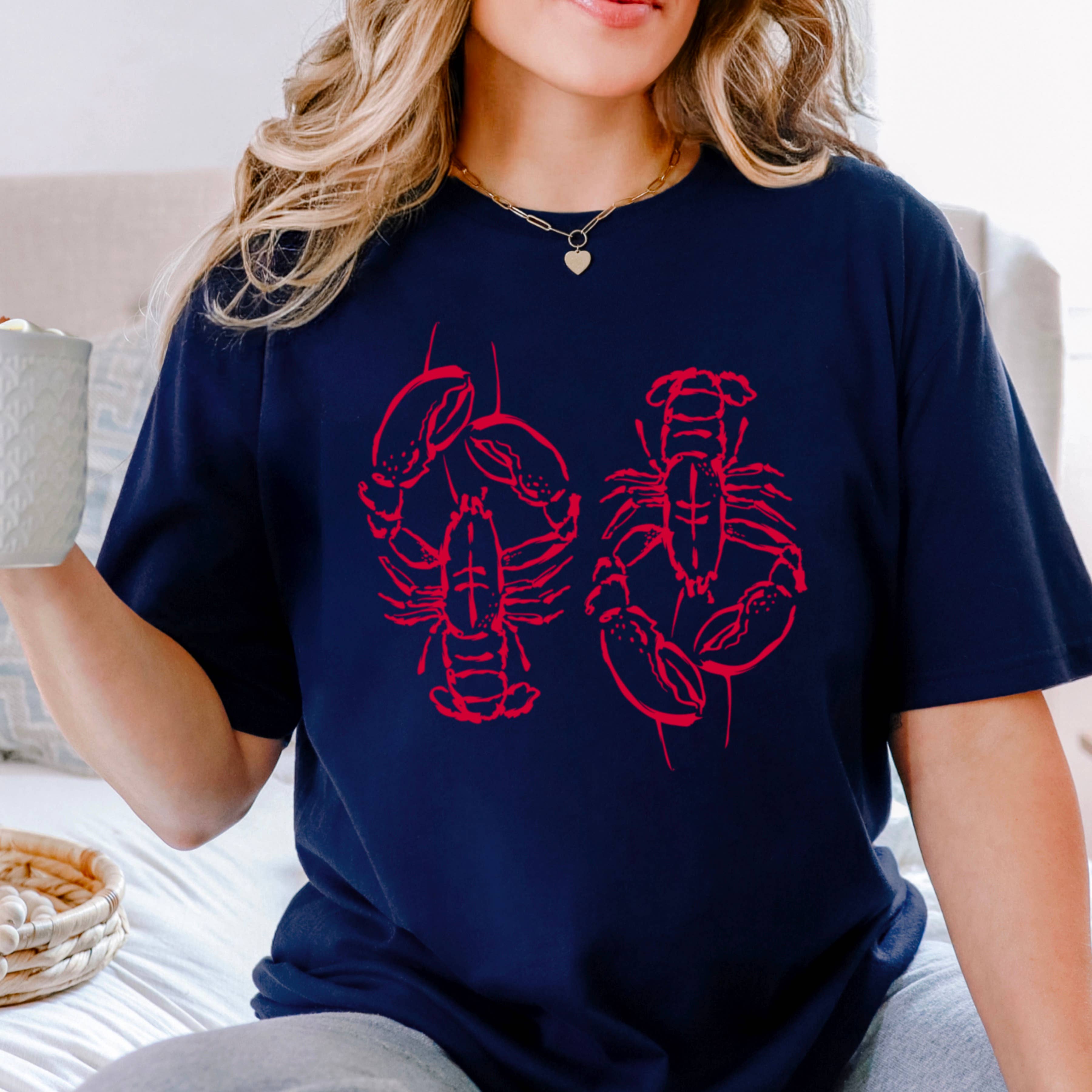 Shoppe SHC - Wholesale T-Shirt (Graphic) - Women's - Spring 2025 Coastal Aesthetic Lobster | Graphic Tee |Gildan 24