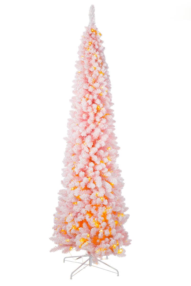 Starlight Collection - Wholesale Artificial Christmas Tree - NEW-Pink Led Fir Tree With Metal Base5